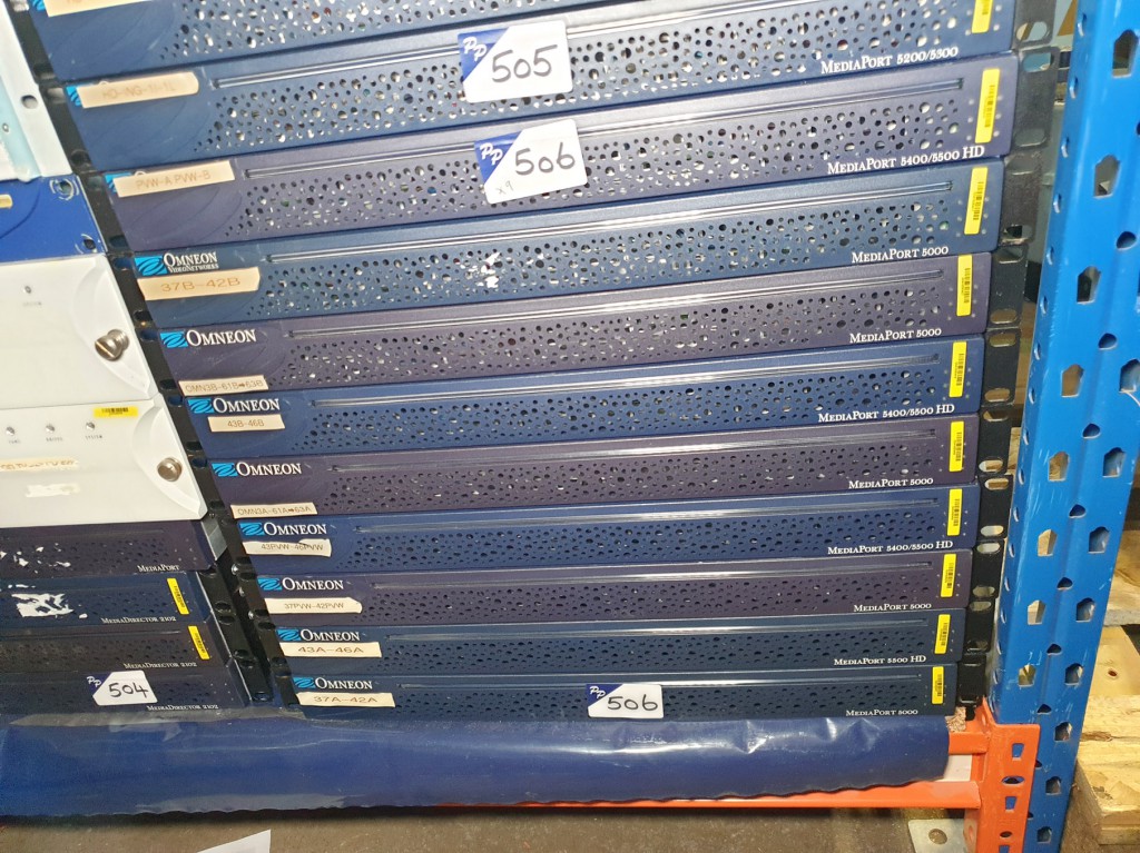 3x Omneon video networks 5400/5500HD media ports,...