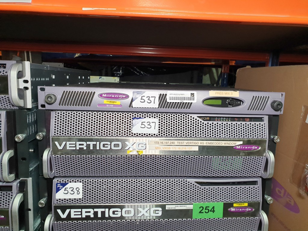 Miranda IS-750 image store, Miranda Vertigo XG med...