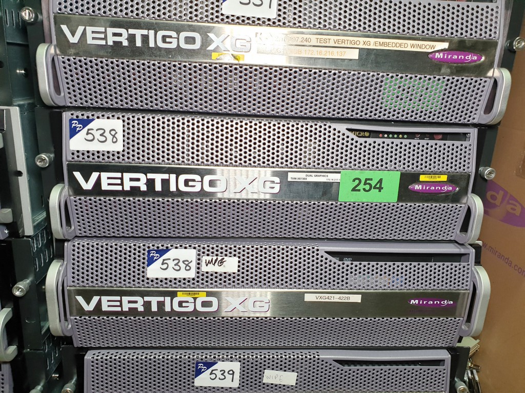 2x Miranda Vertigo XG servers
