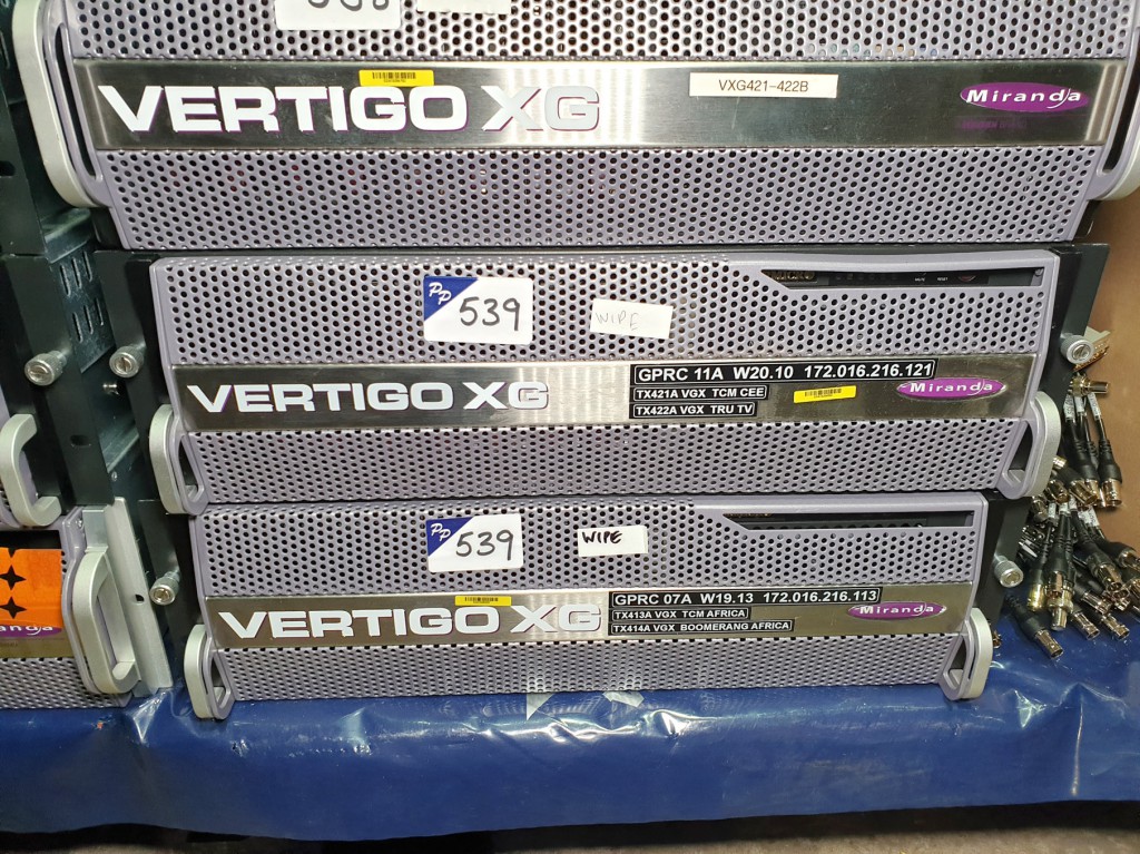 2x Miranda Vertigo XG servers