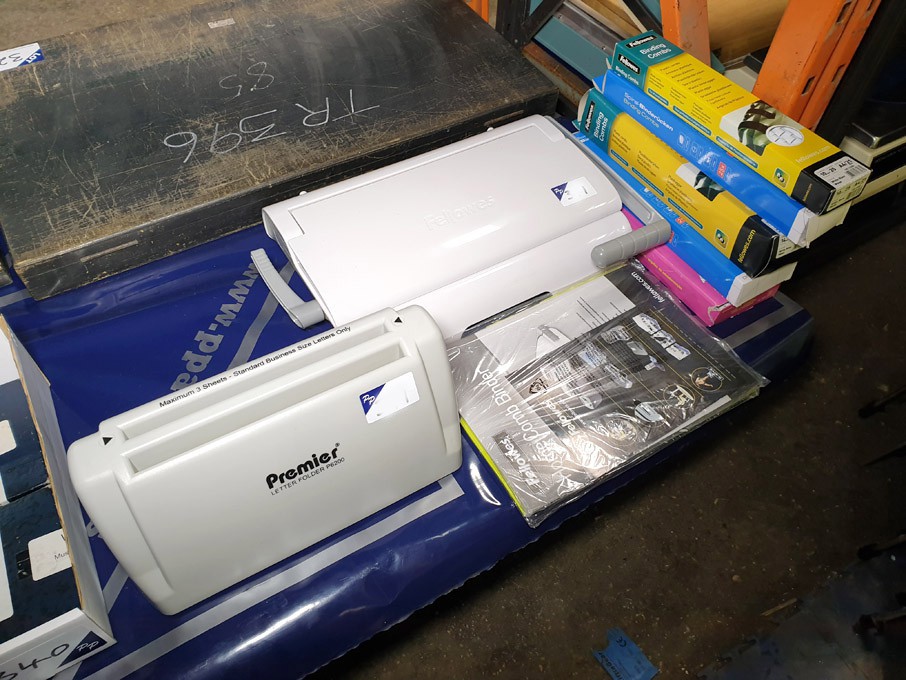 Premier P6200 letter folder, Fellowes binding mach...