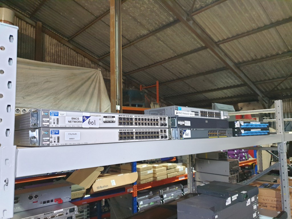2x HP Procurve 2626 network switches, Cisco Cataly...
