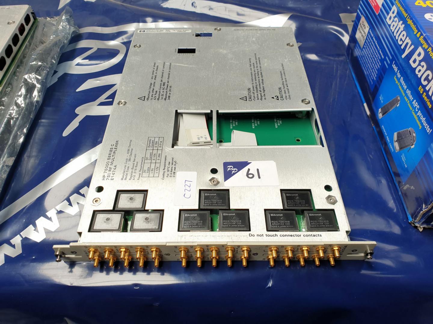 HP E1474A VXI card, RF multiplexer (C227)