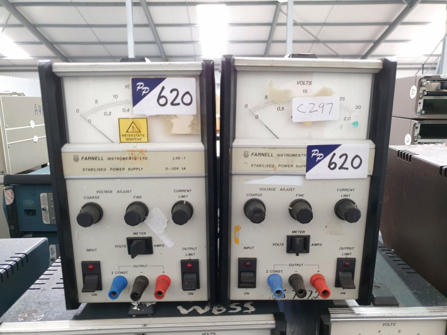 Farnell L30-1 PSU, 0-30v / 0-1A & Farnell L30-2 PS...