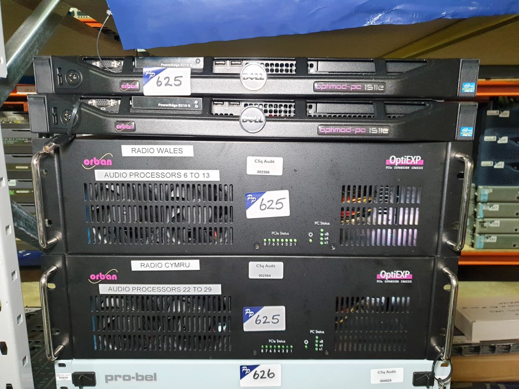 2x Orban Optimod-PC1511e rack servers, 2x Orban Op...