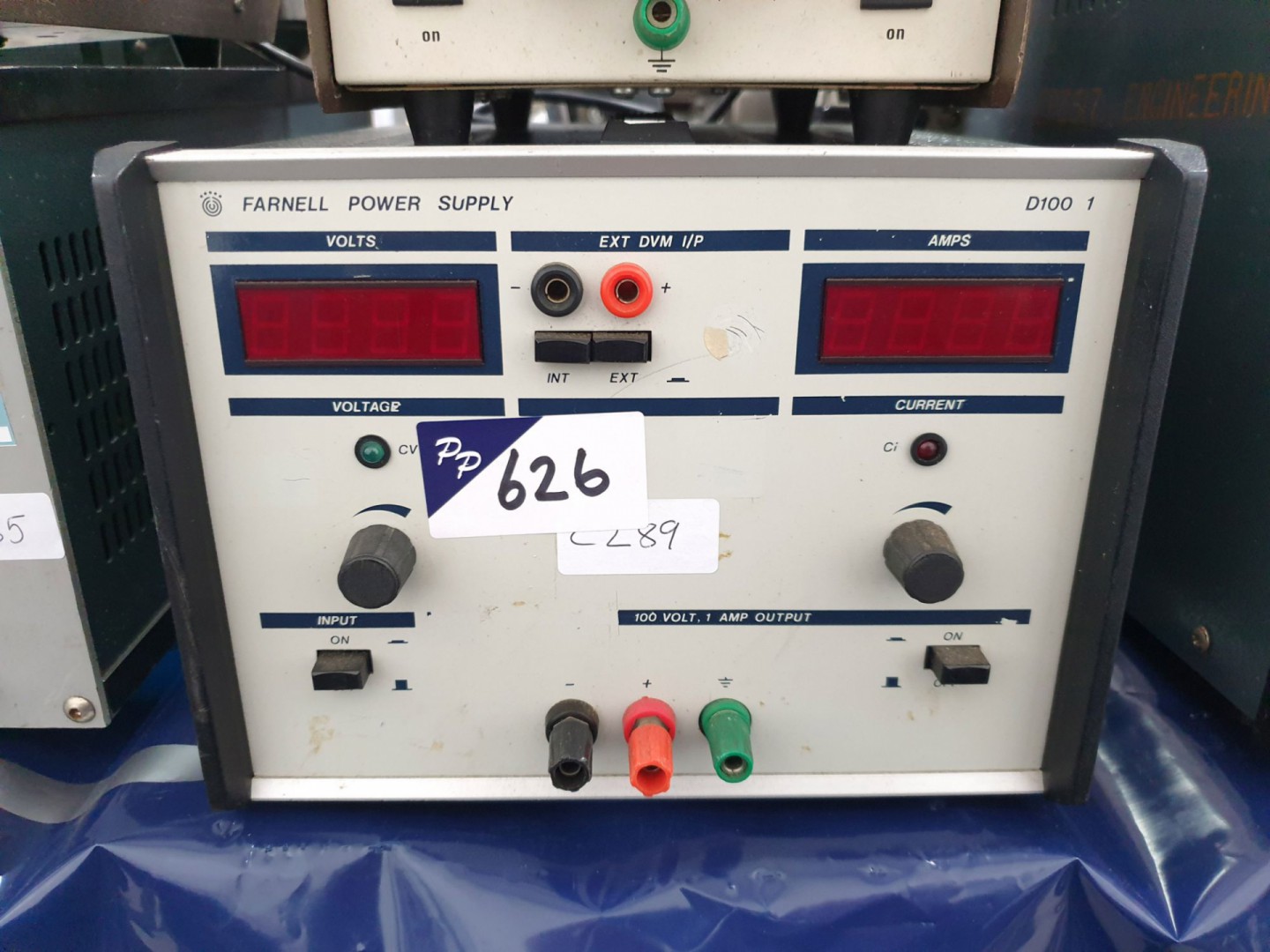 Farnell D100-1 PSU, 0-100v / 0-1A, digital meters...
