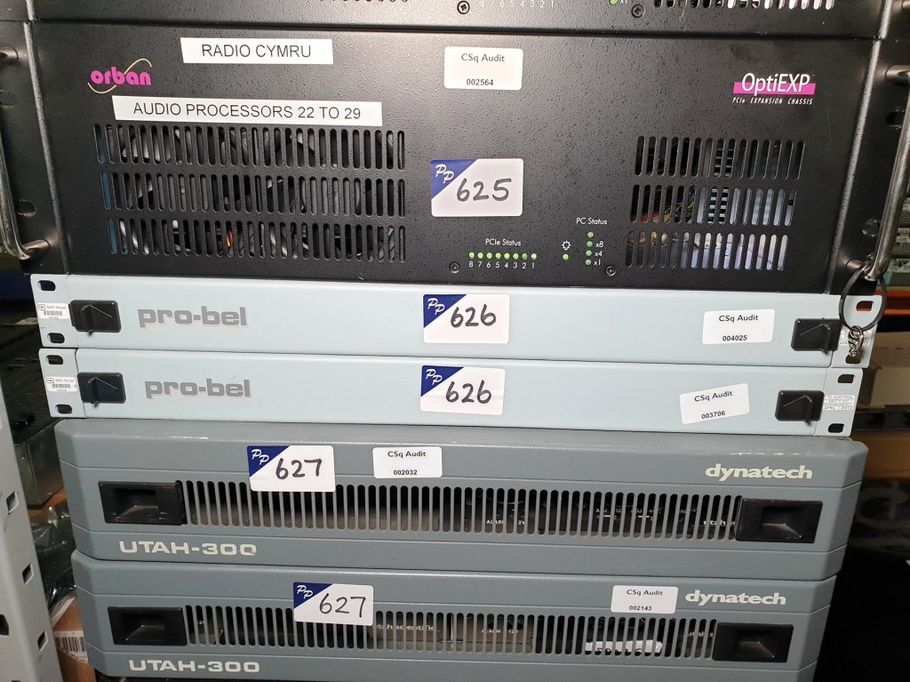 2x Pro-Bel rack type frames inc: 2411 input cards