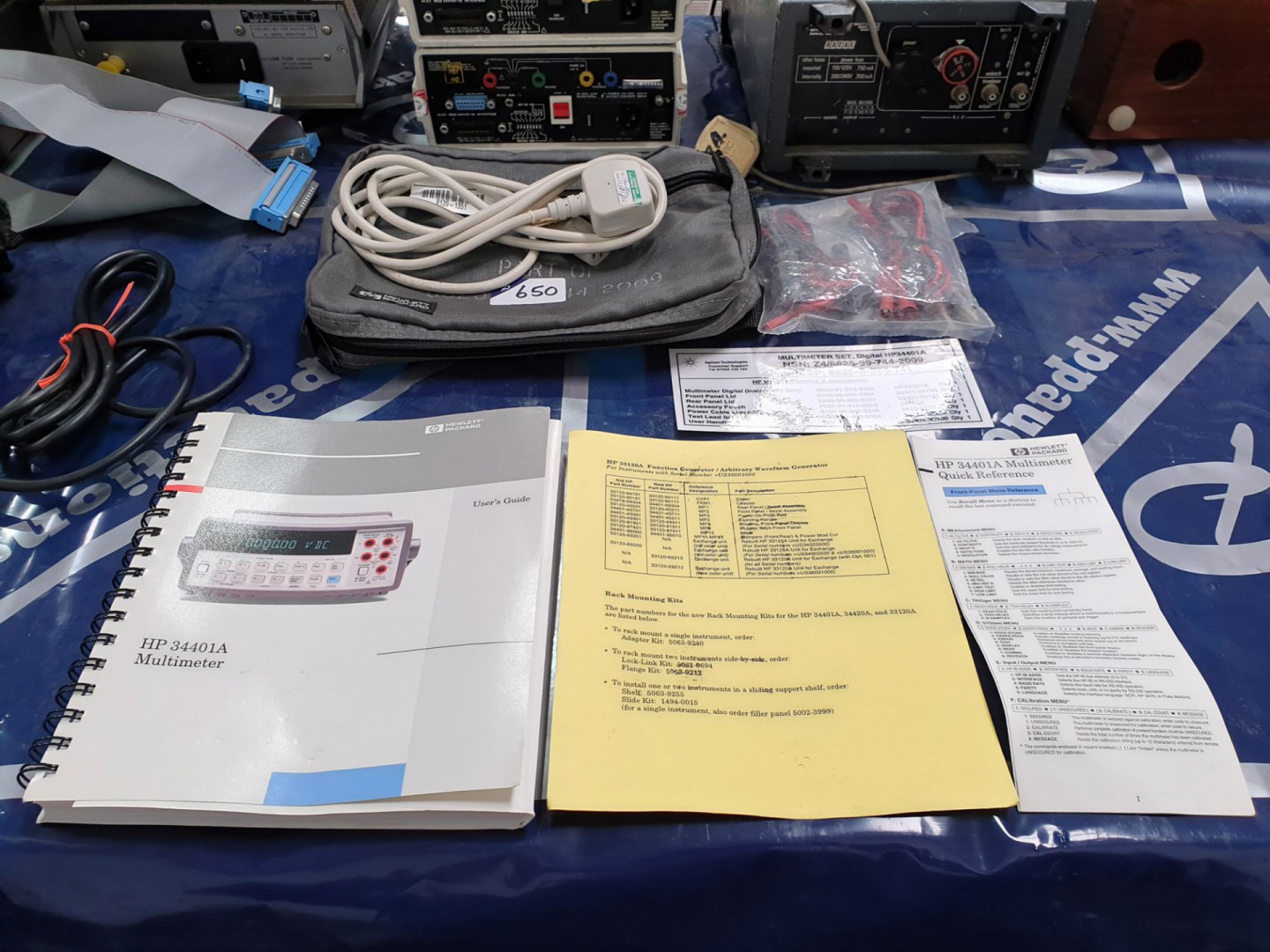 HP / Agilent 34401A accessory kit in pouch with ma...