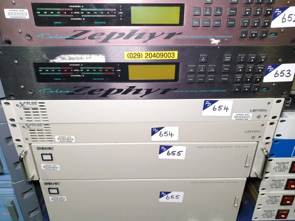 2x Leitch X-Plus modular routing switches