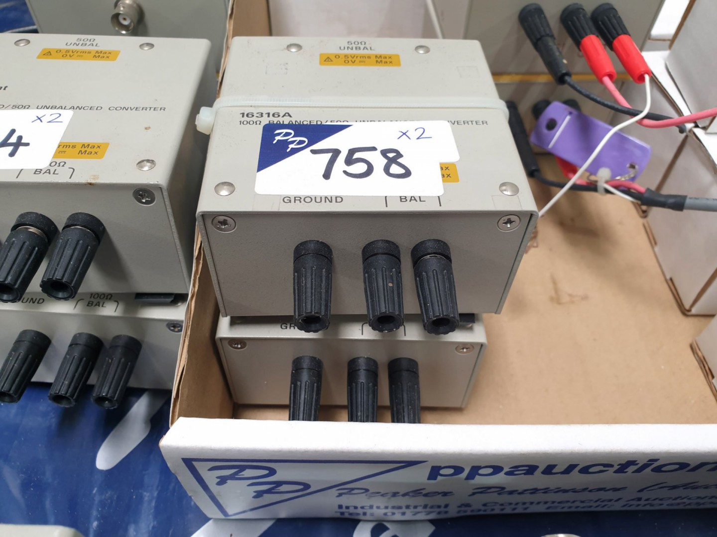 2x Agilent 16316A 100 ohm-50 ohm convertor (C452)