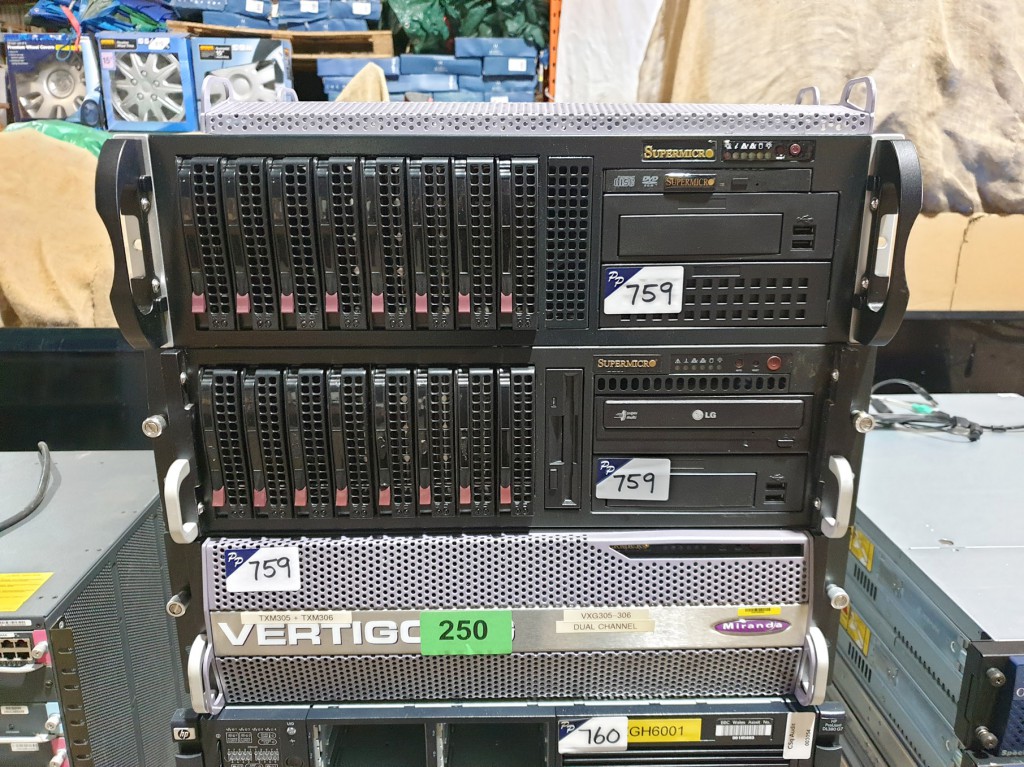 3x Miranda Vertigo XG media servers