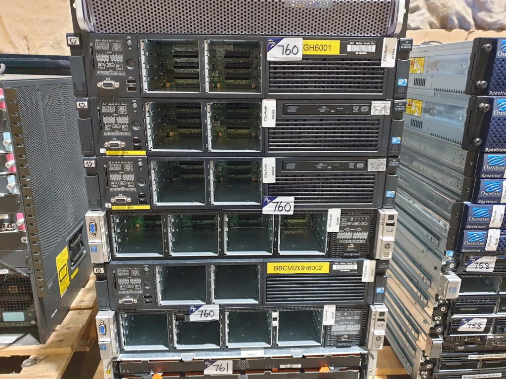 2x HP Proliant DL380P Gen8, 4x HP Proliant DL380 G...