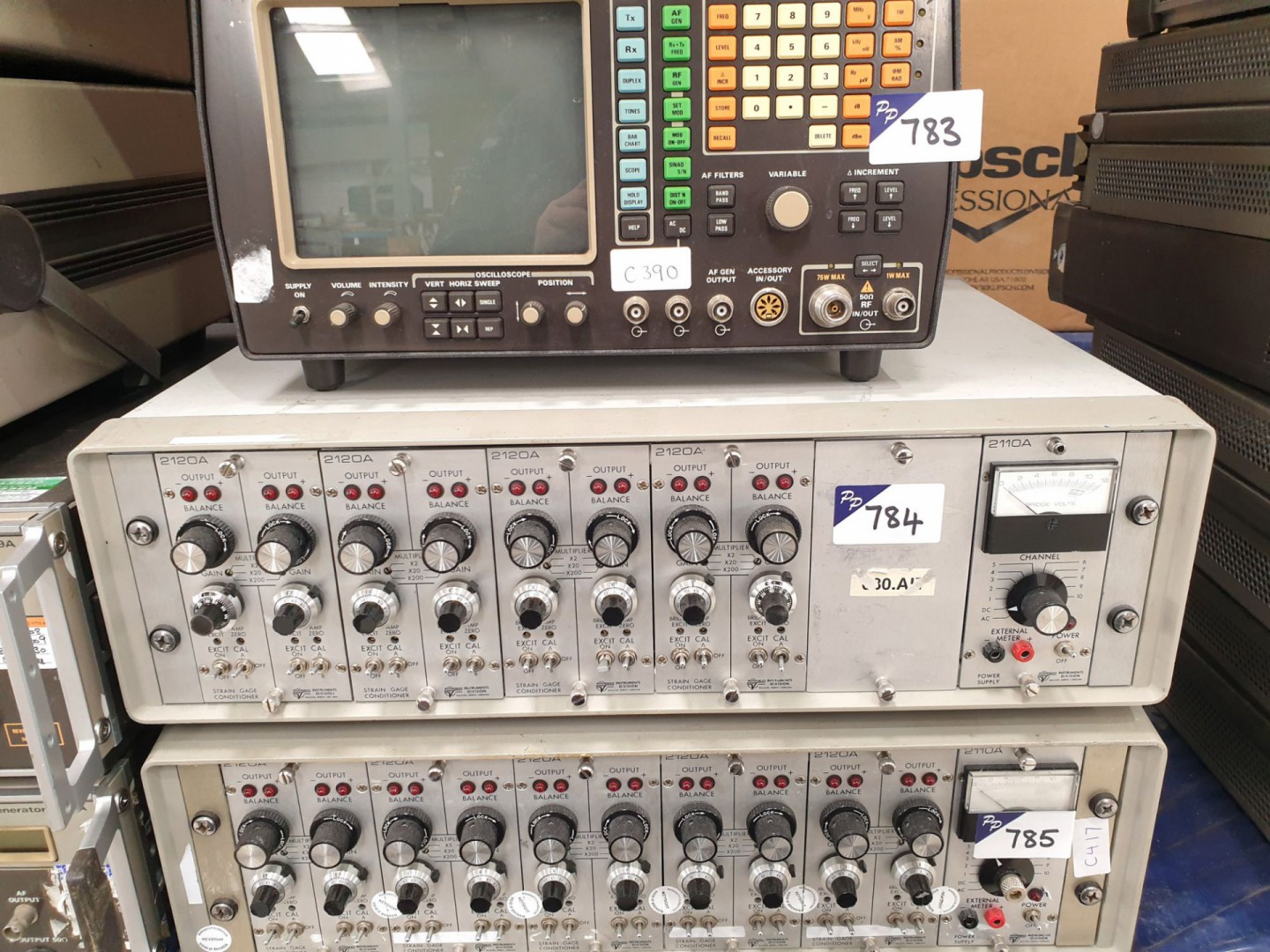 Raleigh 2150 with 4x 2120A strain gauge conditione...