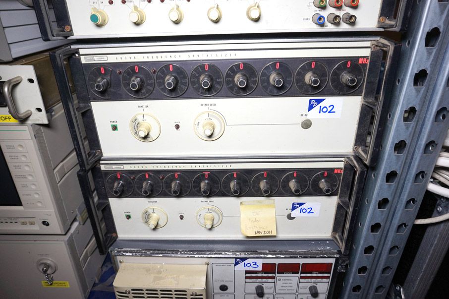 2x Fluke 6039A frequency synthesiser