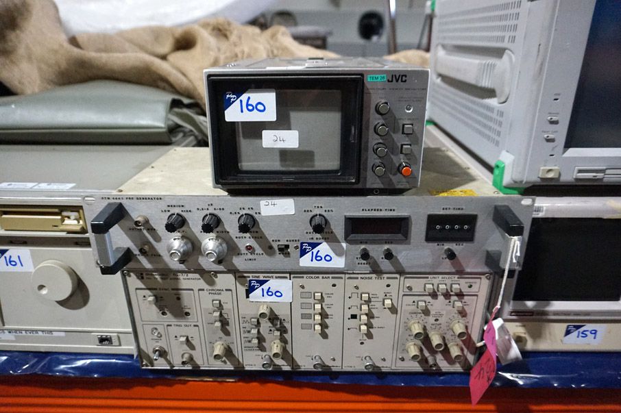 JVC colour video monitor, PTM4441 PRF generator, S...