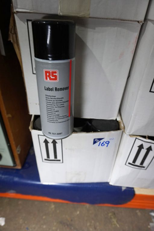12x RS 757-5097 label remover aerosol tins (boxed...