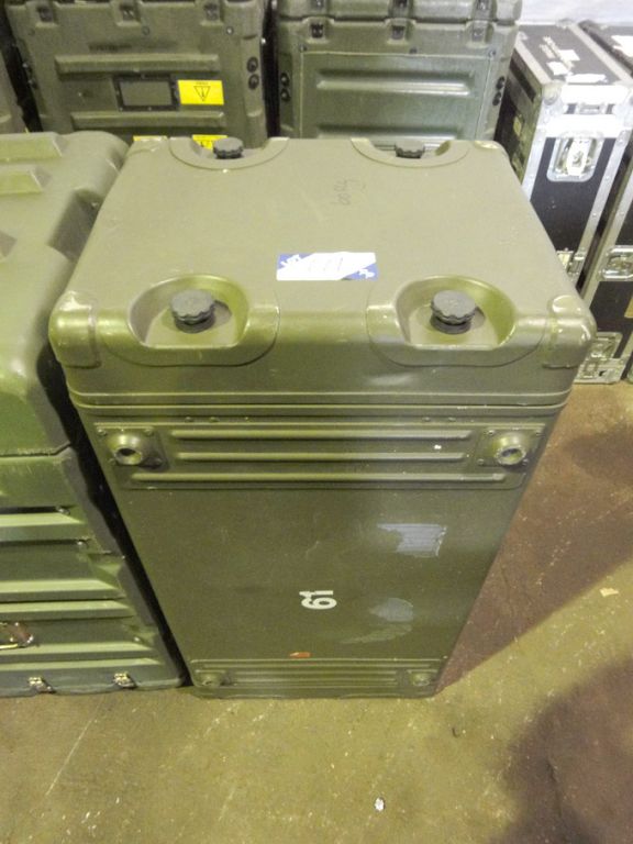 Similar green mobile flight storage case, internal...