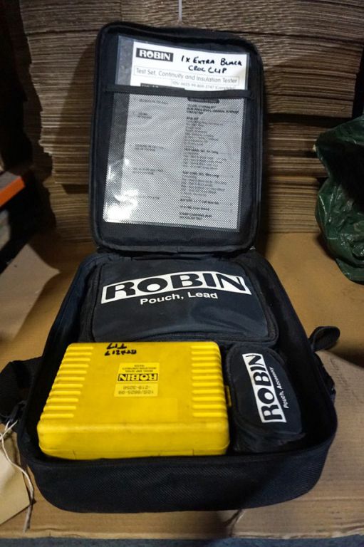 Robin KMP 3075DL test set with cables in carry cas...