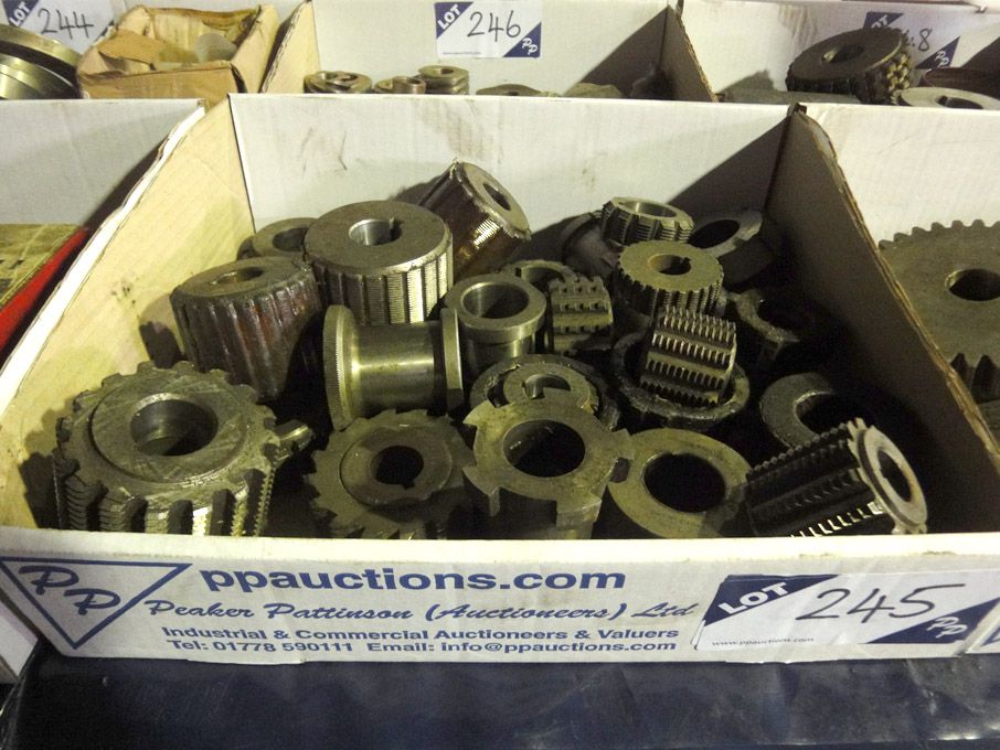 Qty various gear serration cutters - lot located...