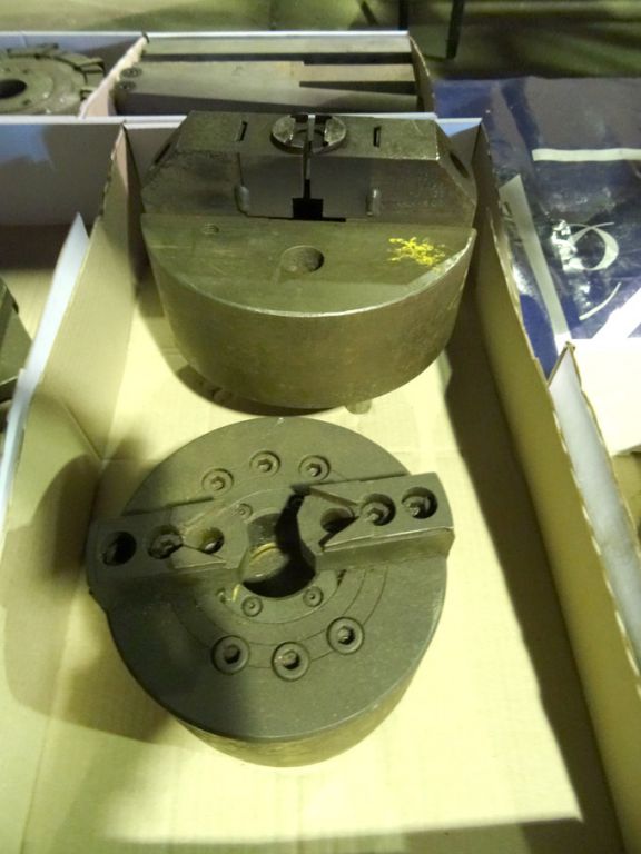 240mm & 170mm dia 2 jaw chucks - lot located at:...