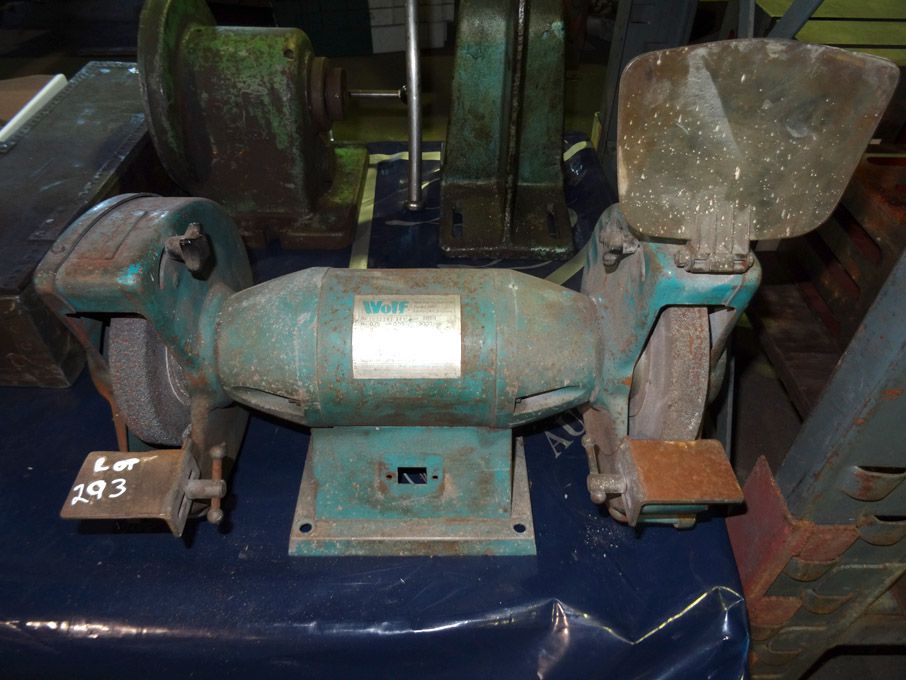 Wolf 200mm double ended grinder - lot located at:...