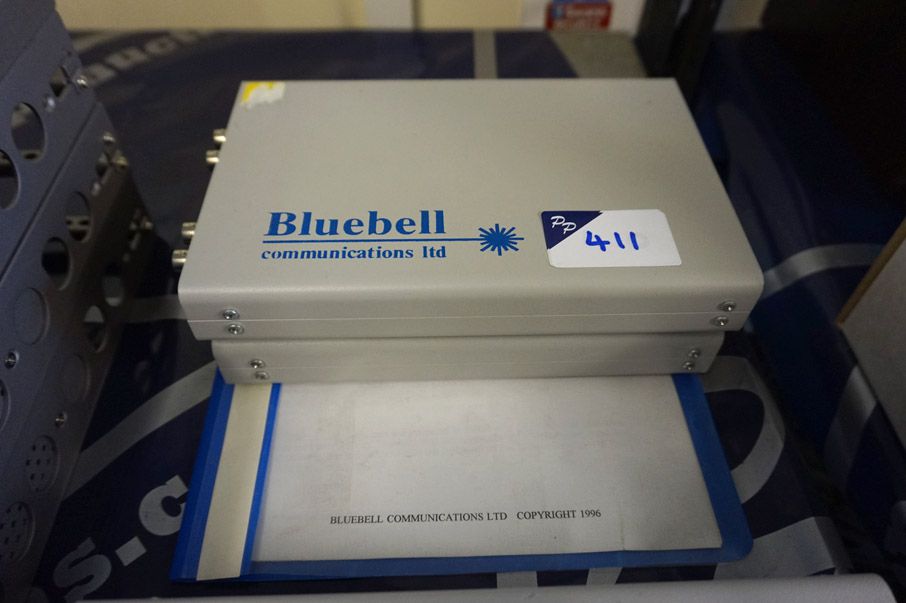 2x Bluebell FO1100 fibre optic transceiver