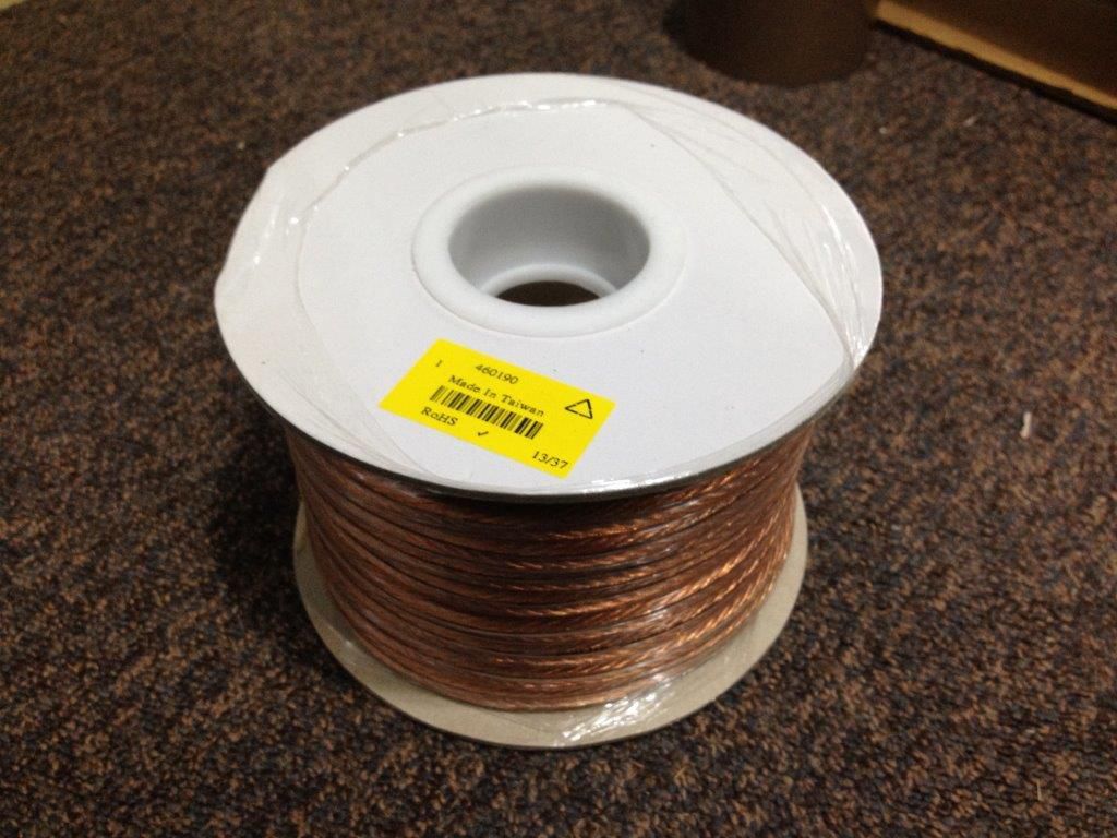 5 reels (25m per reel) twin OFC loudspeaker cable...