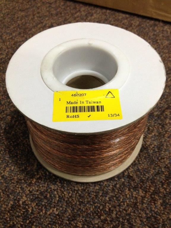 10 reels (25m per reel) twin OFC loudspeaker cable...