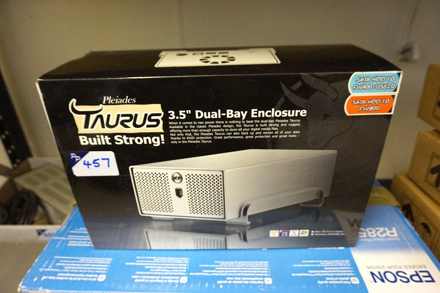 Taurus 3.5" dual bay enclosure (boxed)