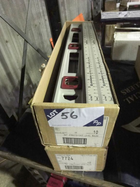 19x Johnson 24" structo cast levels - lot located...