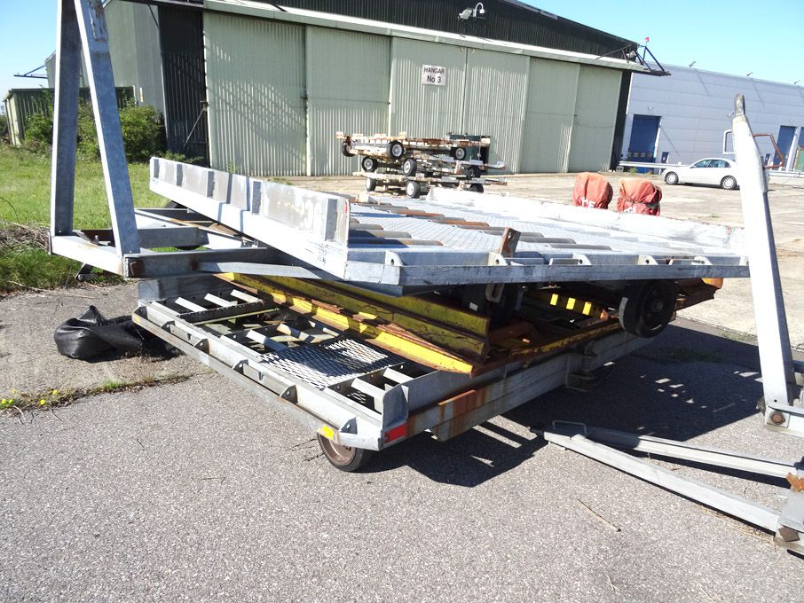 2x Airgate towable cargo dollies with rollers, 700...
