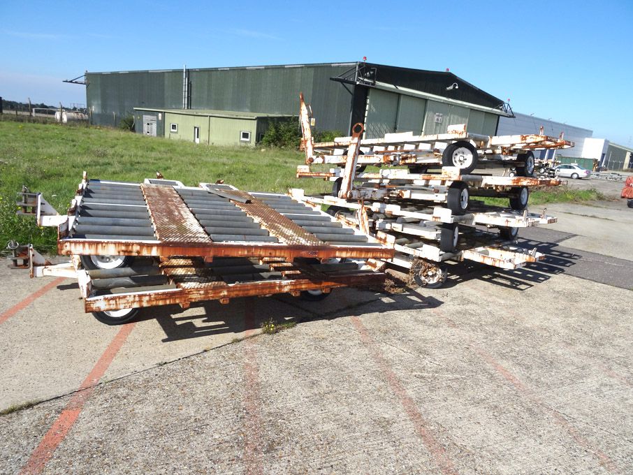 6x Temg TG-0020 towable twin axle steel cargo doll...