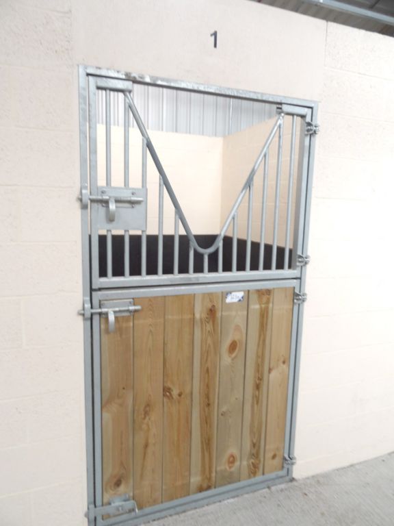Stable door, 2 section solid wood / steel barred d...