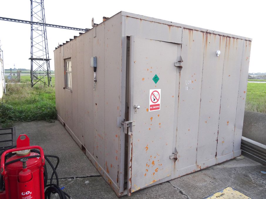 220x112" metal forkable mobile office / storage un...