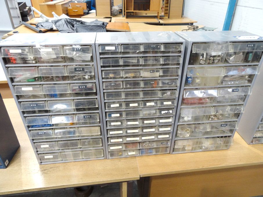 3x multi drawer storage cabinets with contents inc...