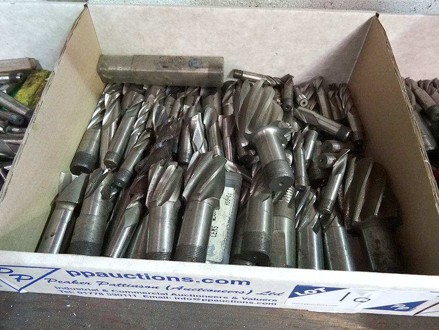 Qty HSS end mills, slot drills to 50mm approx