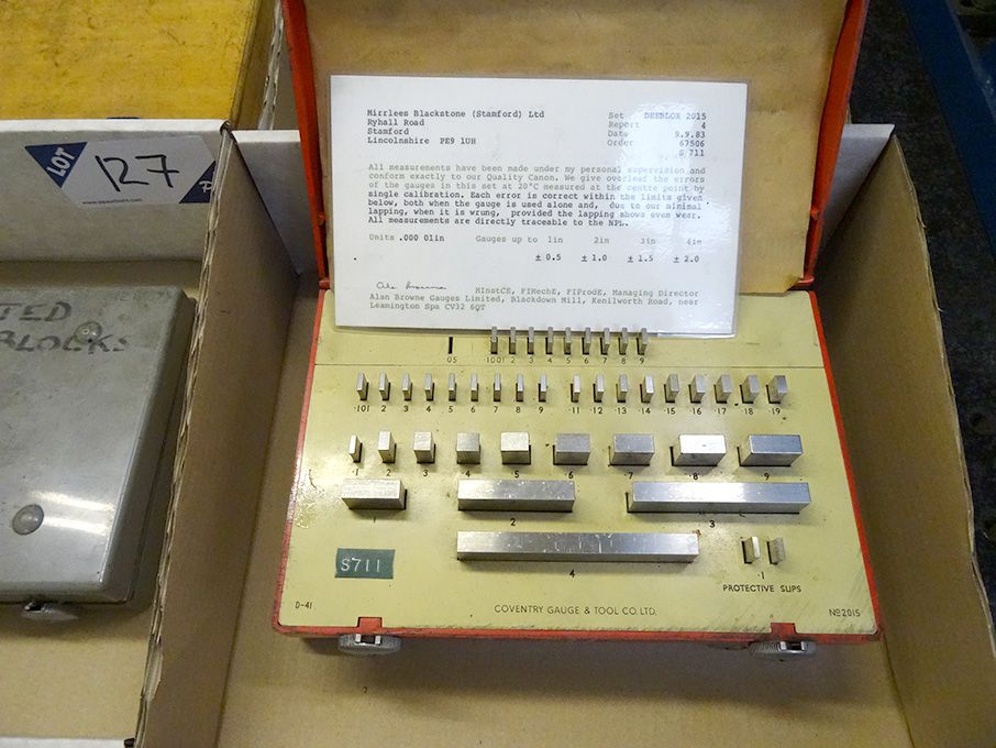 2x Coventry imperial slip gauge sets