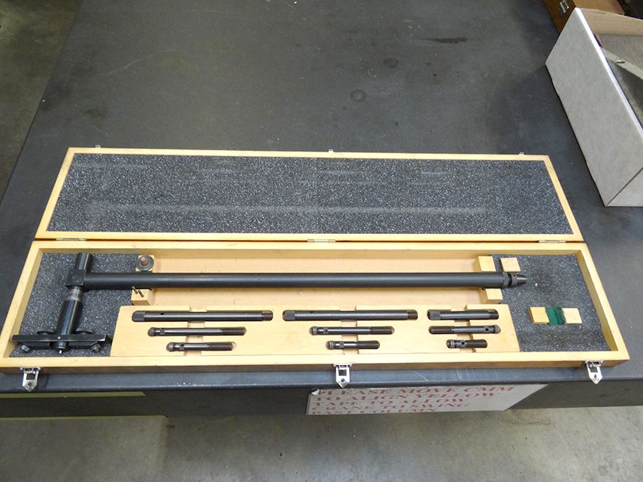 Bore gauge set in wooden case