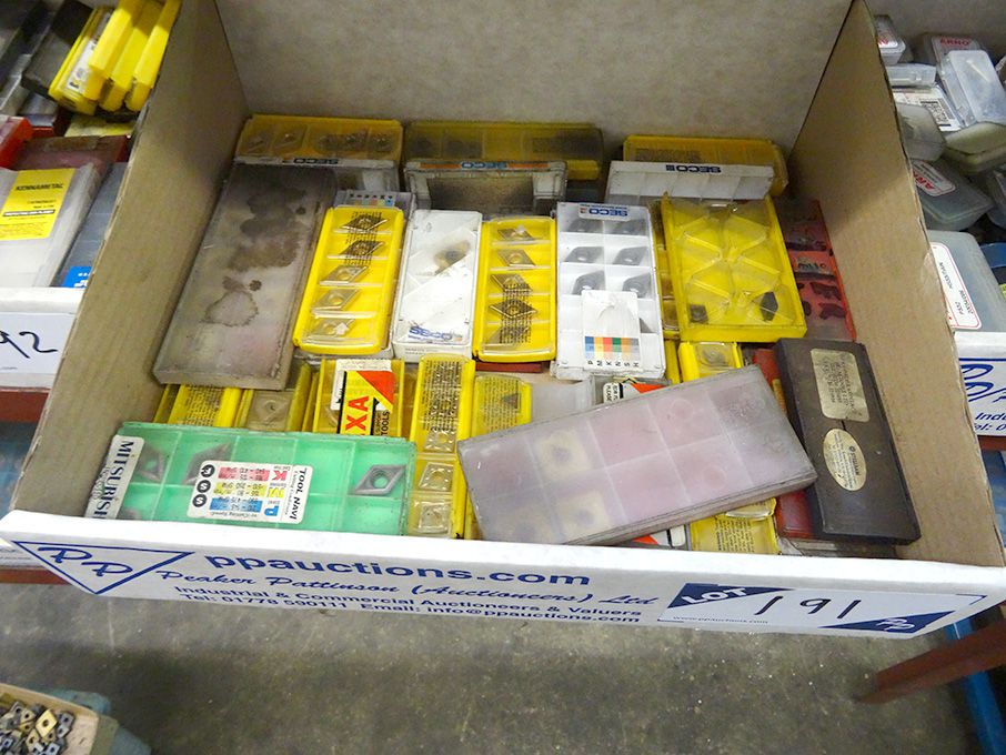 Qty various Kennametal, Sandvik, Seco etc tips