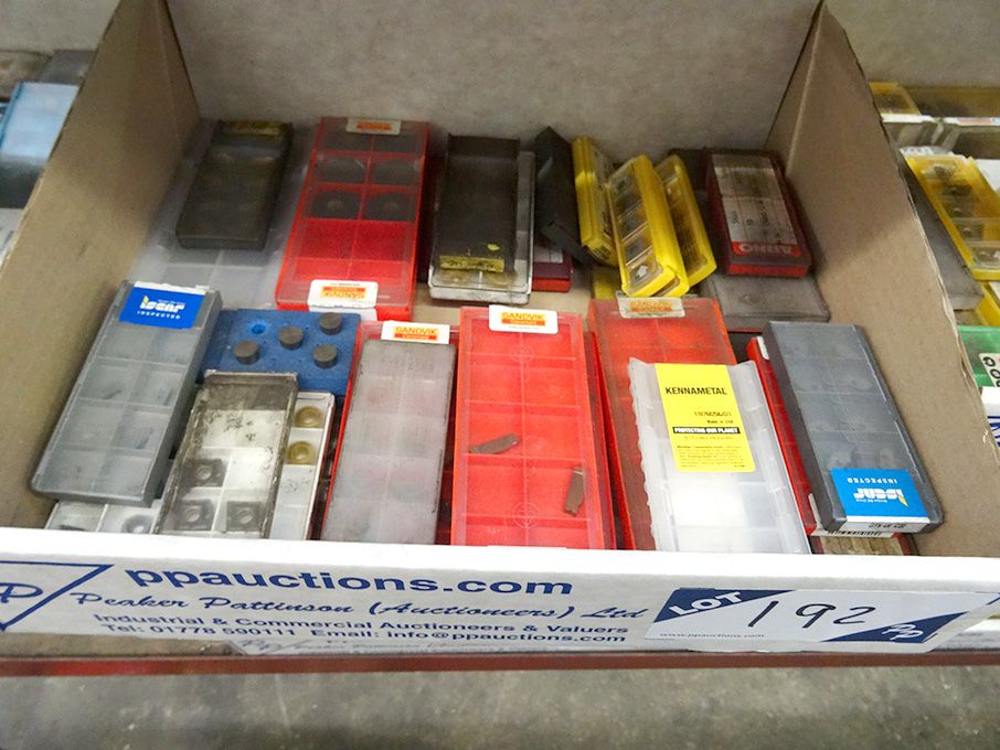 Qty various Kennametal, Sandvik, Seco etc tips