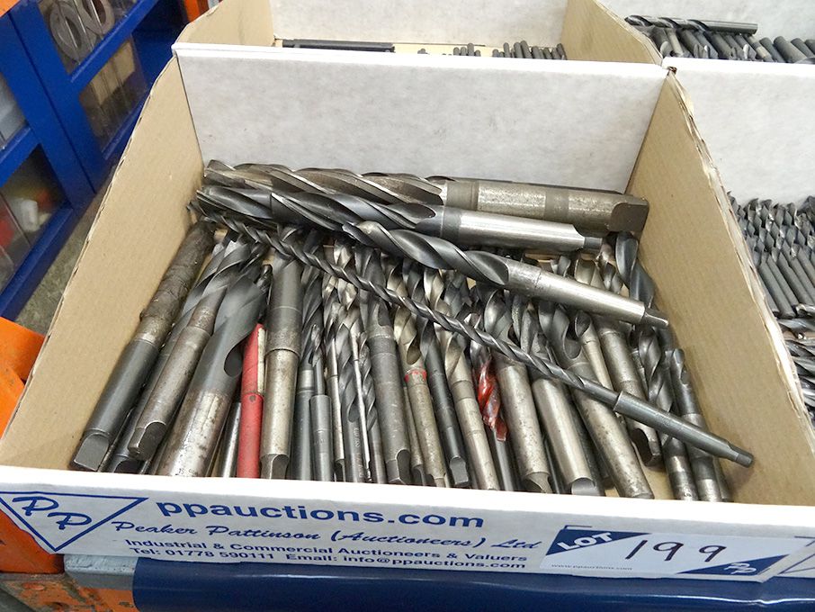 Qty HSS taper shank twist drills to 20mm approx