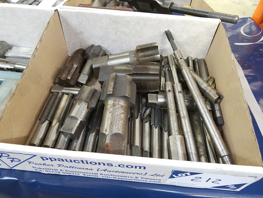 Qty HSS taps, BSF, BSW, UNC to 2" approx