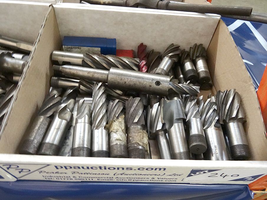 Qty HSS end mills, slot drills to 1 5/8" approx