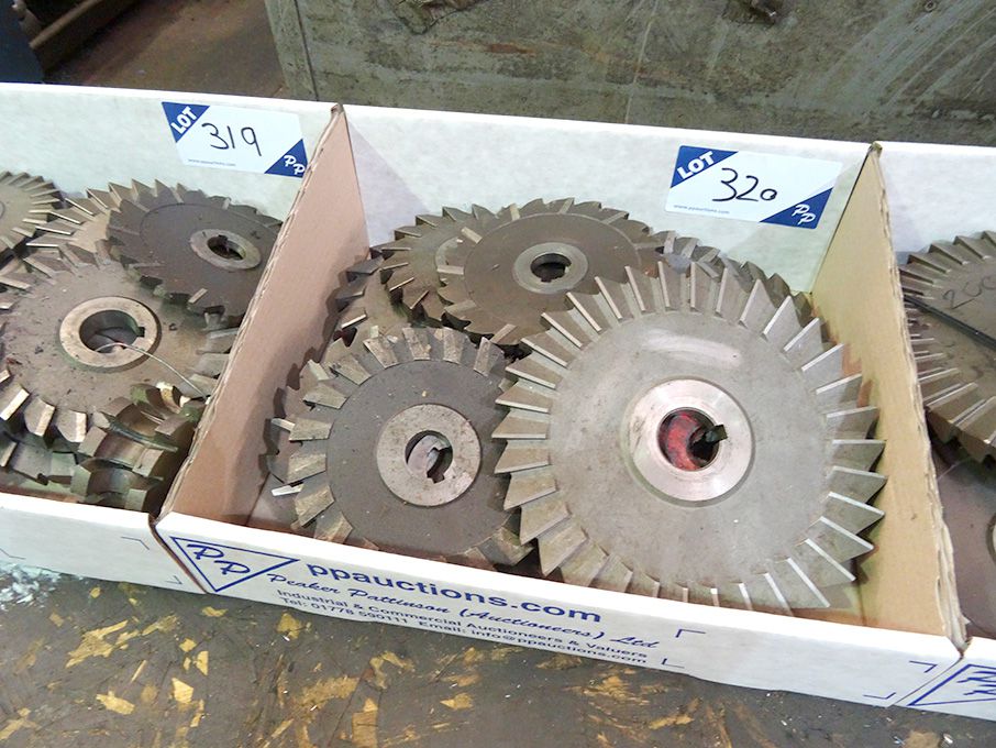 Qty HSS side & face milling cutters to 8" approx