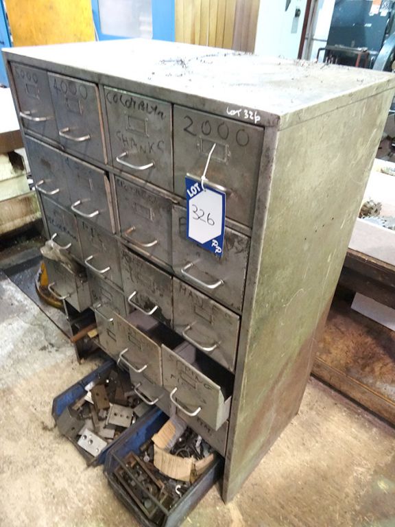Multi drawer storage cabinet with Qty clamping equ...