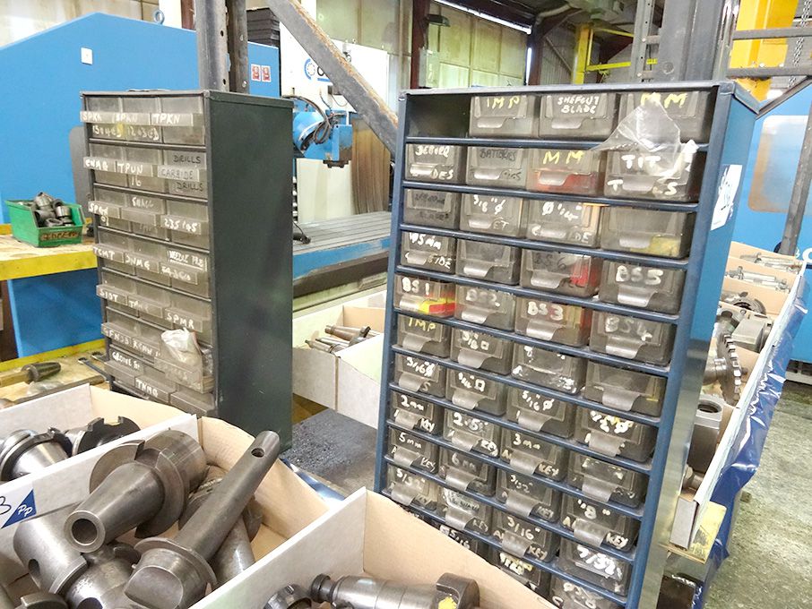 2x multi compartment storage cabinets with content...