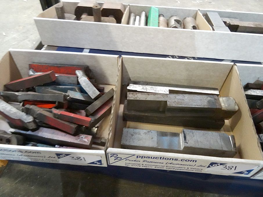 Qty various HSS turning tools in 2 boxes
