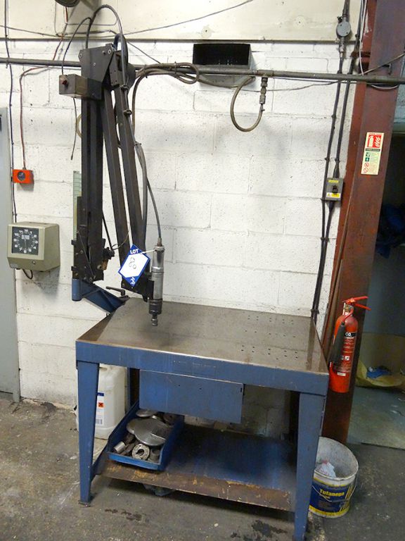 Desoutter articulated pneumatic tapping machine on...