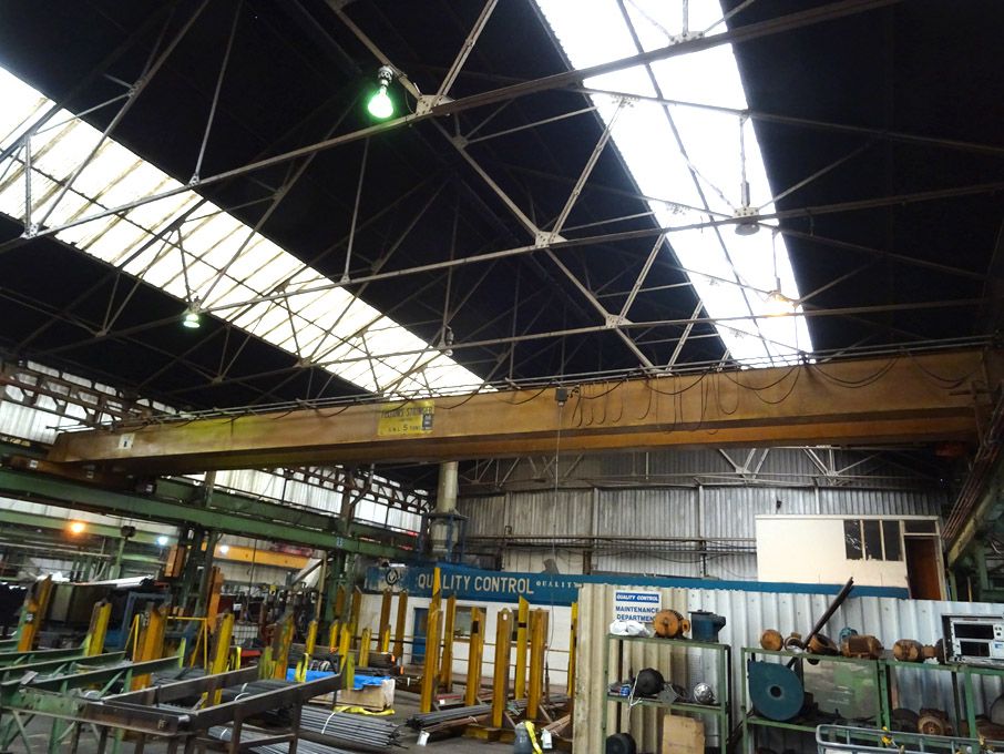 Fellows Stringer 5 ton twin girder overhead crane,...