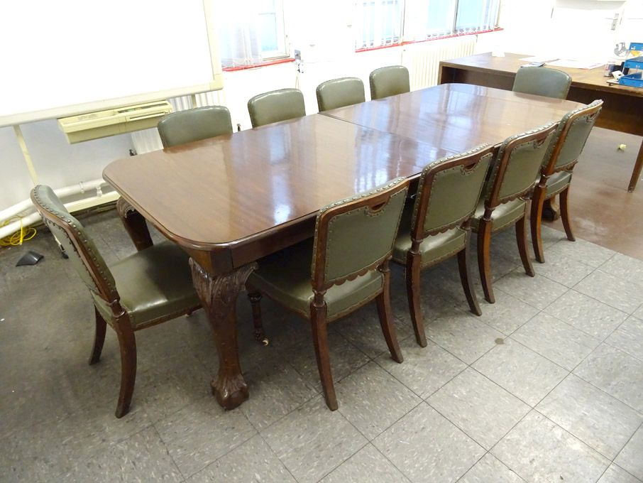 4000x1100mm approx antique mahogany meeting table,...